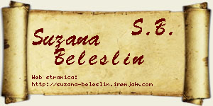 Suzana Beleslin vizit kartica